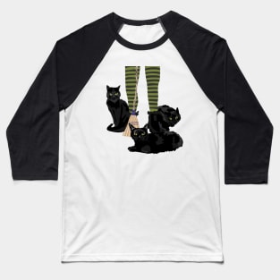 Black cats Baseball T-Shirt